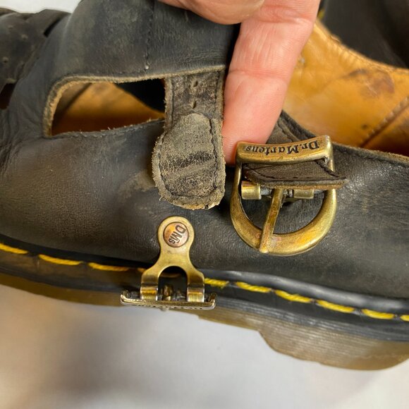 DR. MARTENS  MARY JANE CRAZY HORSE WOMENS SHOES Sz 6 - Picture 7 of 12